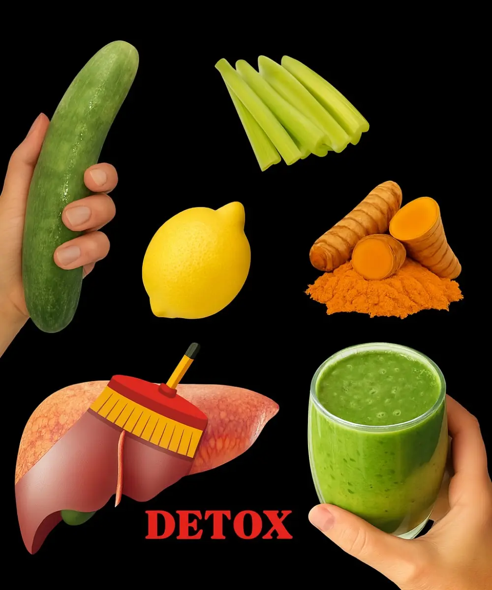 Nature’s Ultimate Detox Secret: Cucumber, Lemon, Celery, and Turmeric for a Healthier You!