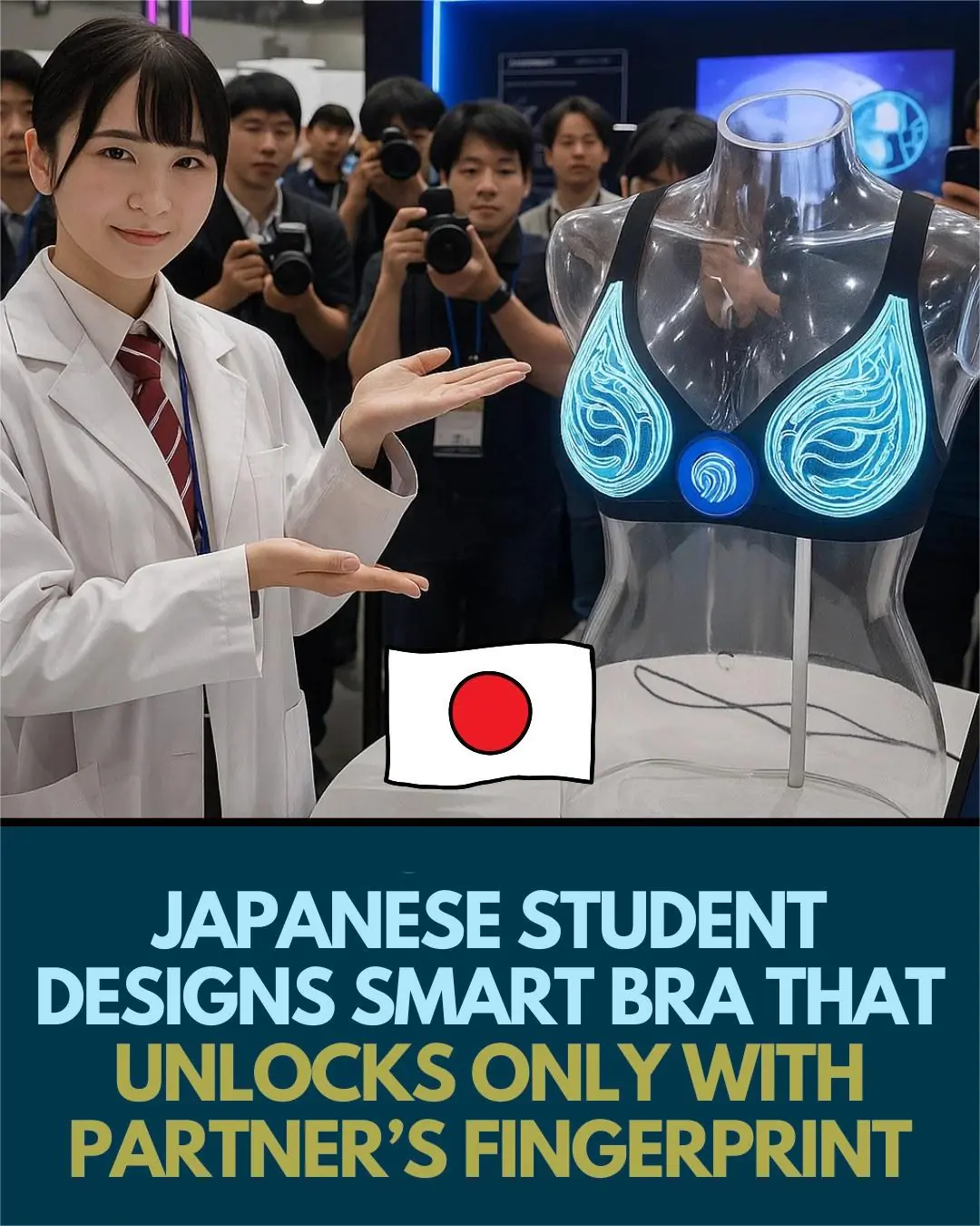 Japanese Student Designs Smart Bra That Unlocks Only With Partner’s Fingerprint