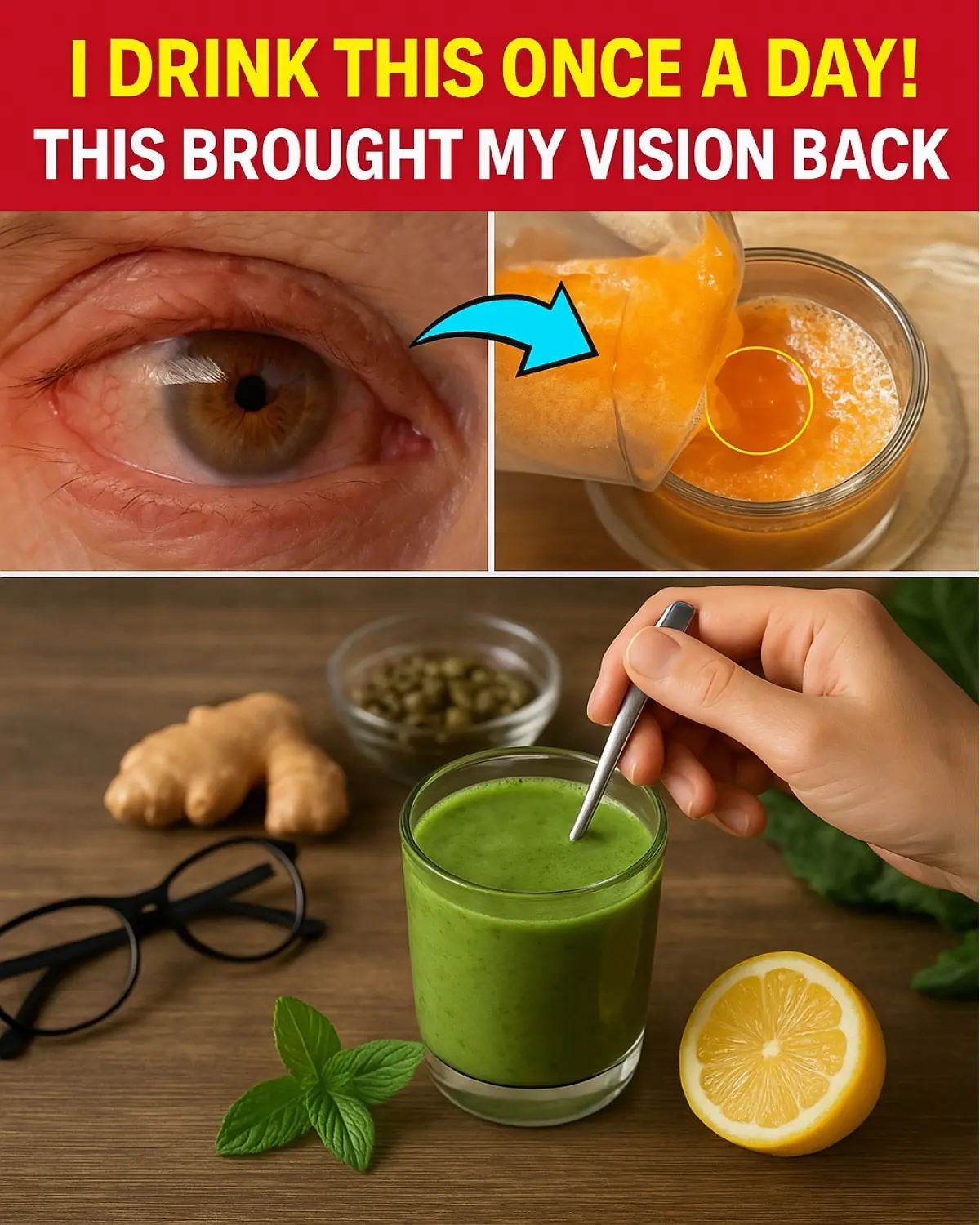 At 65, I Lost My Vision, But This Drink Brought BETTER VISION Back! I Drink It Once A Day!