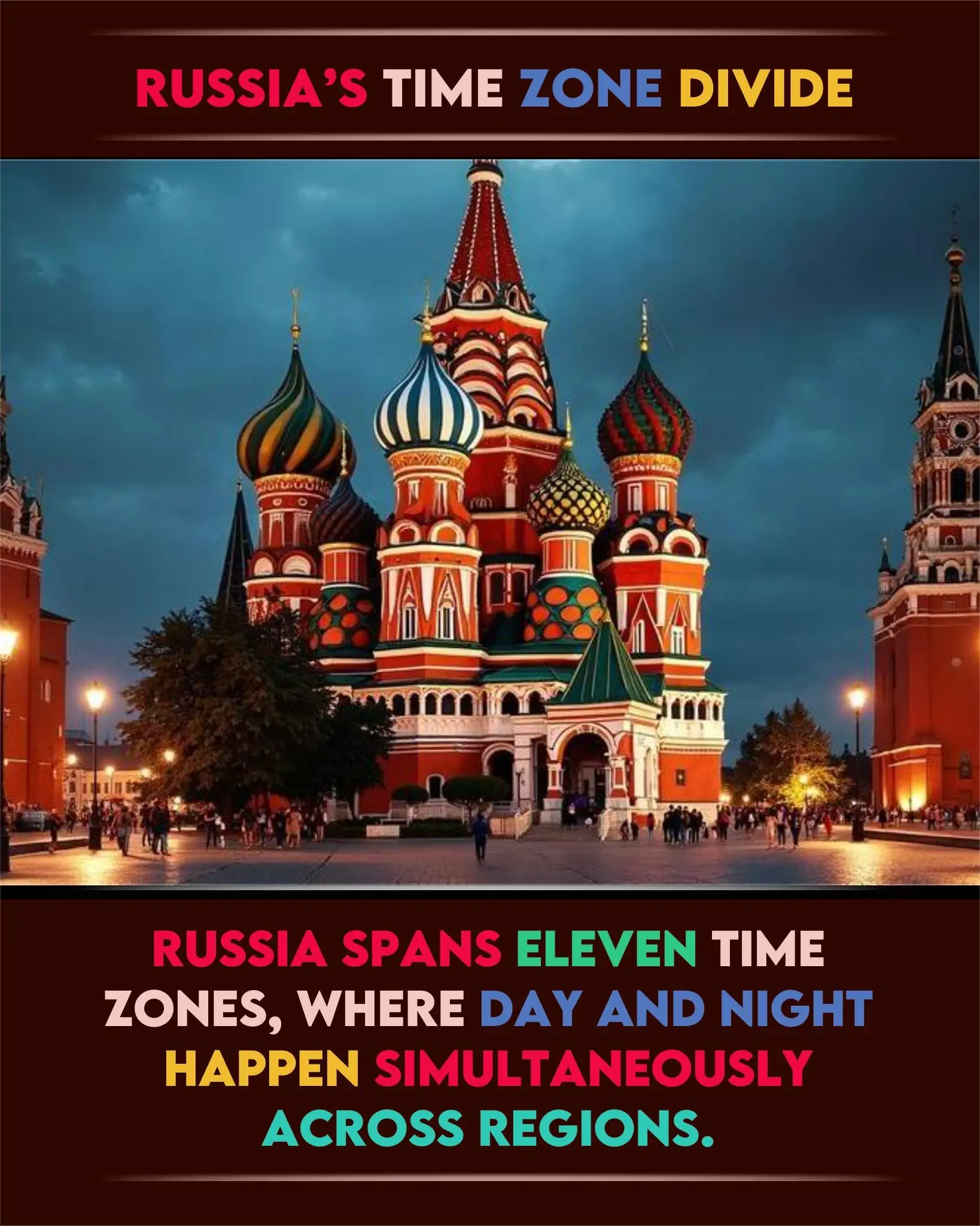 Russia’s Vast Time Zone Divide: Where Day and Night Collide