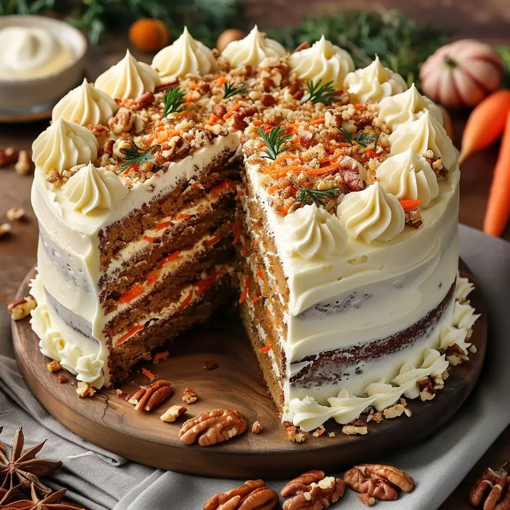 🥕 Classic Carrot Cake with Cream Cheese Frosting