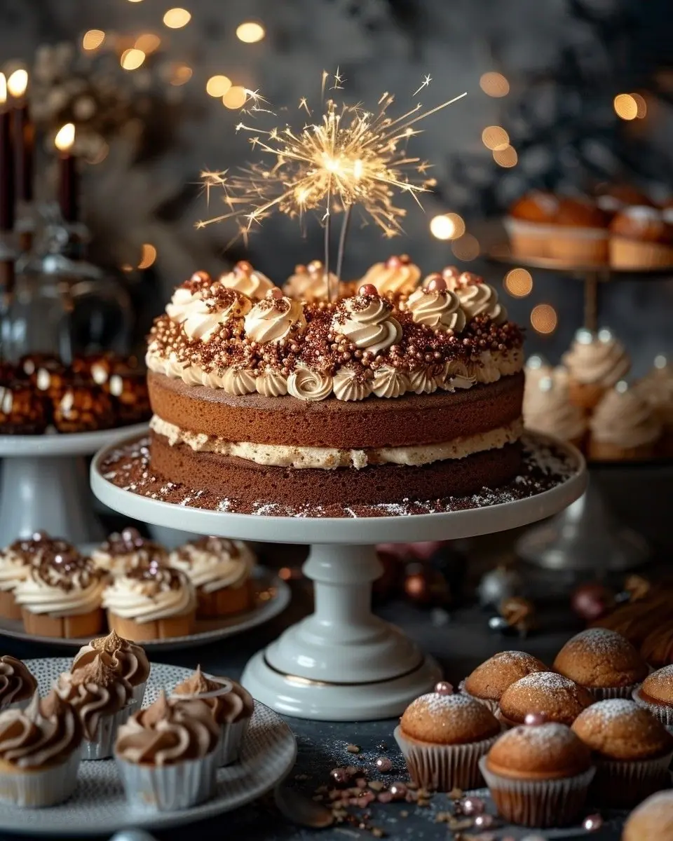Festive Chocolate & Coffee Layer Cake