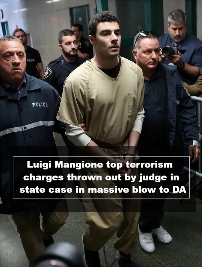 Luigi Mangione top terrorism charges thrown out by judge in state case in massive blow to DA