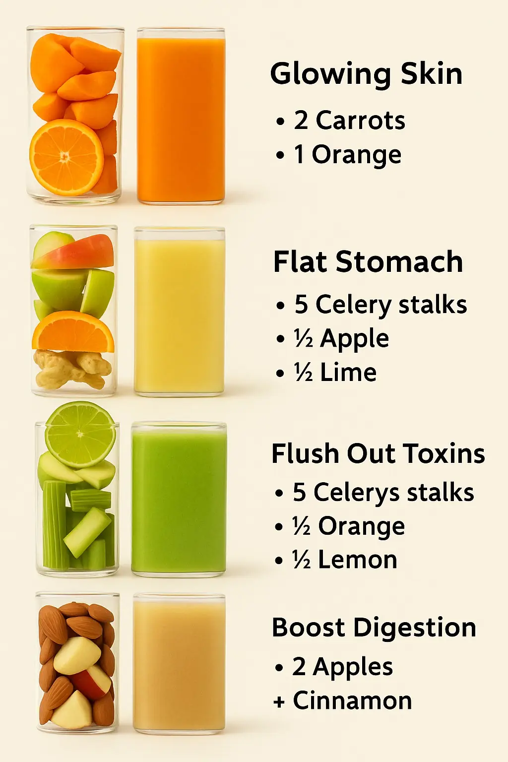 4 Juice Recipes for Glowing Skin, Bloat Relief & Better Digestion