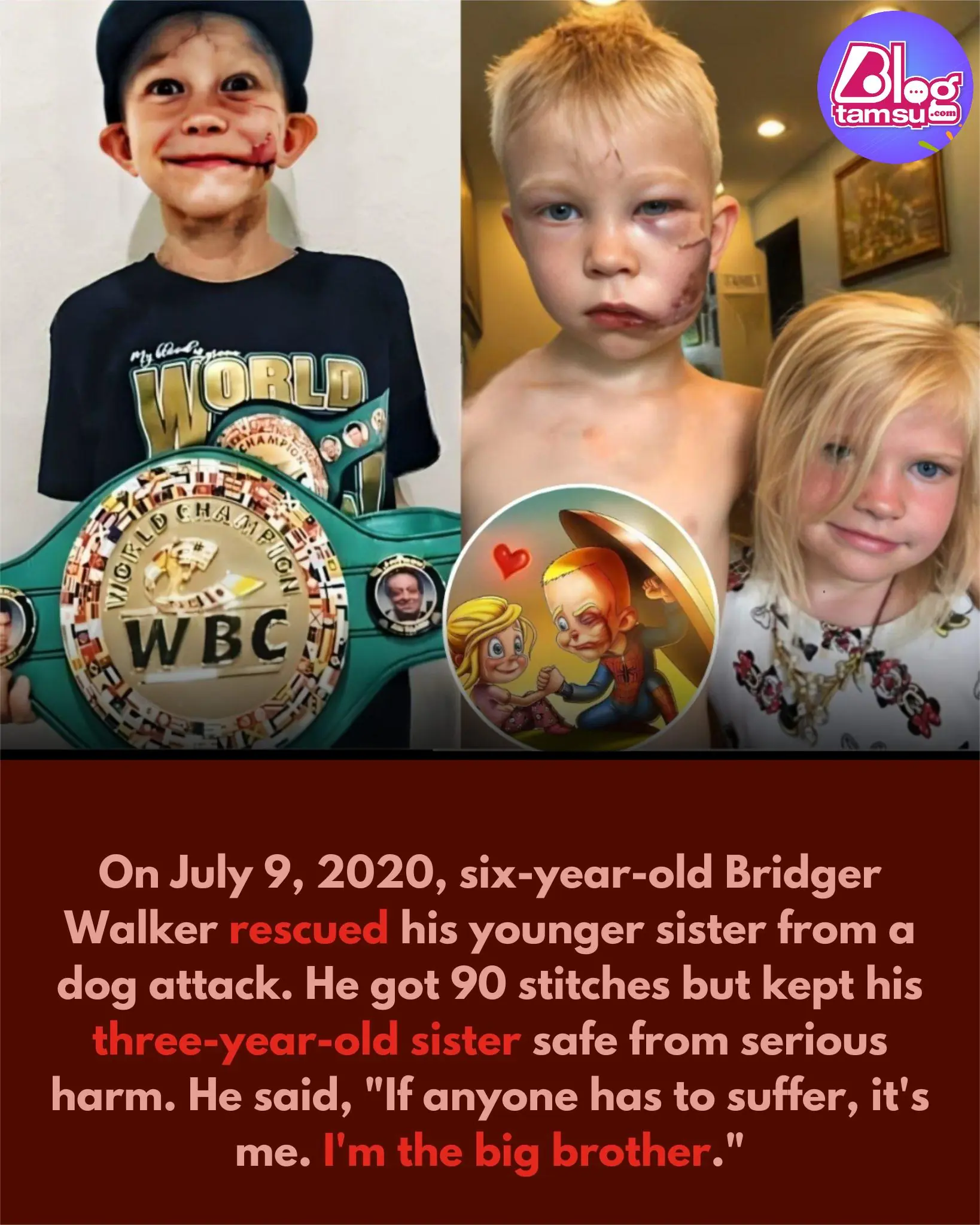 Young Hero: Bridger Walker, the Boy Who Saved His Sister from a Dog Attack