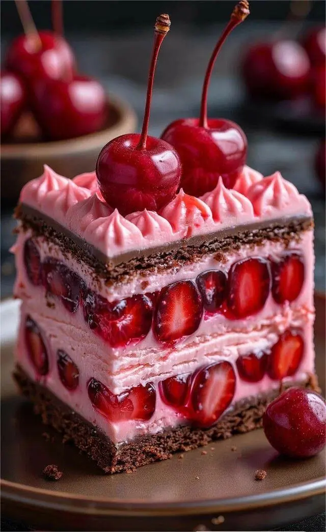 🍒 Chocolate Cherry Layer Cake
