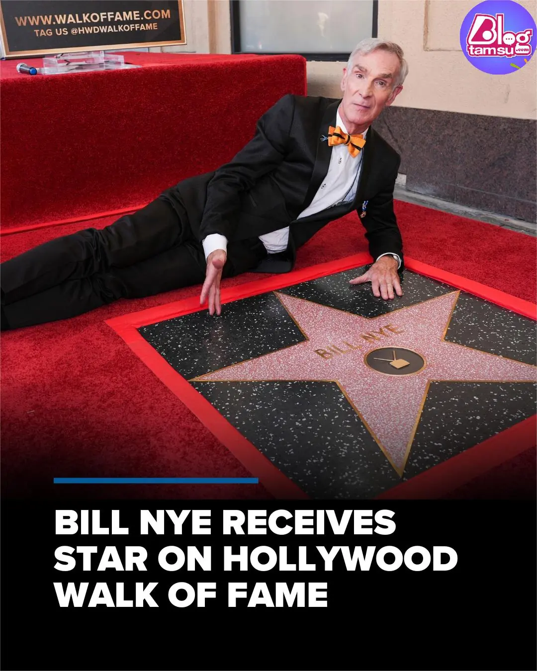 From lab coat to red carpet: Bill Nye receives star on Hollywood Walk of Fame