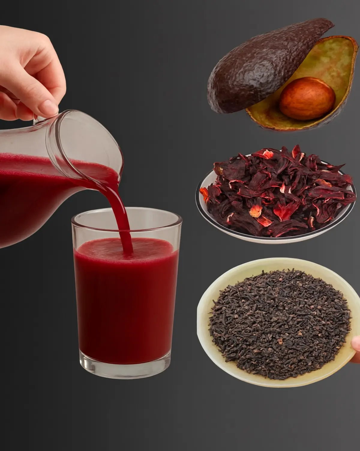 Avocado, Hibiscus & Clove Smoothie: A Vibrant Blend for Energy, Digestion & Glow