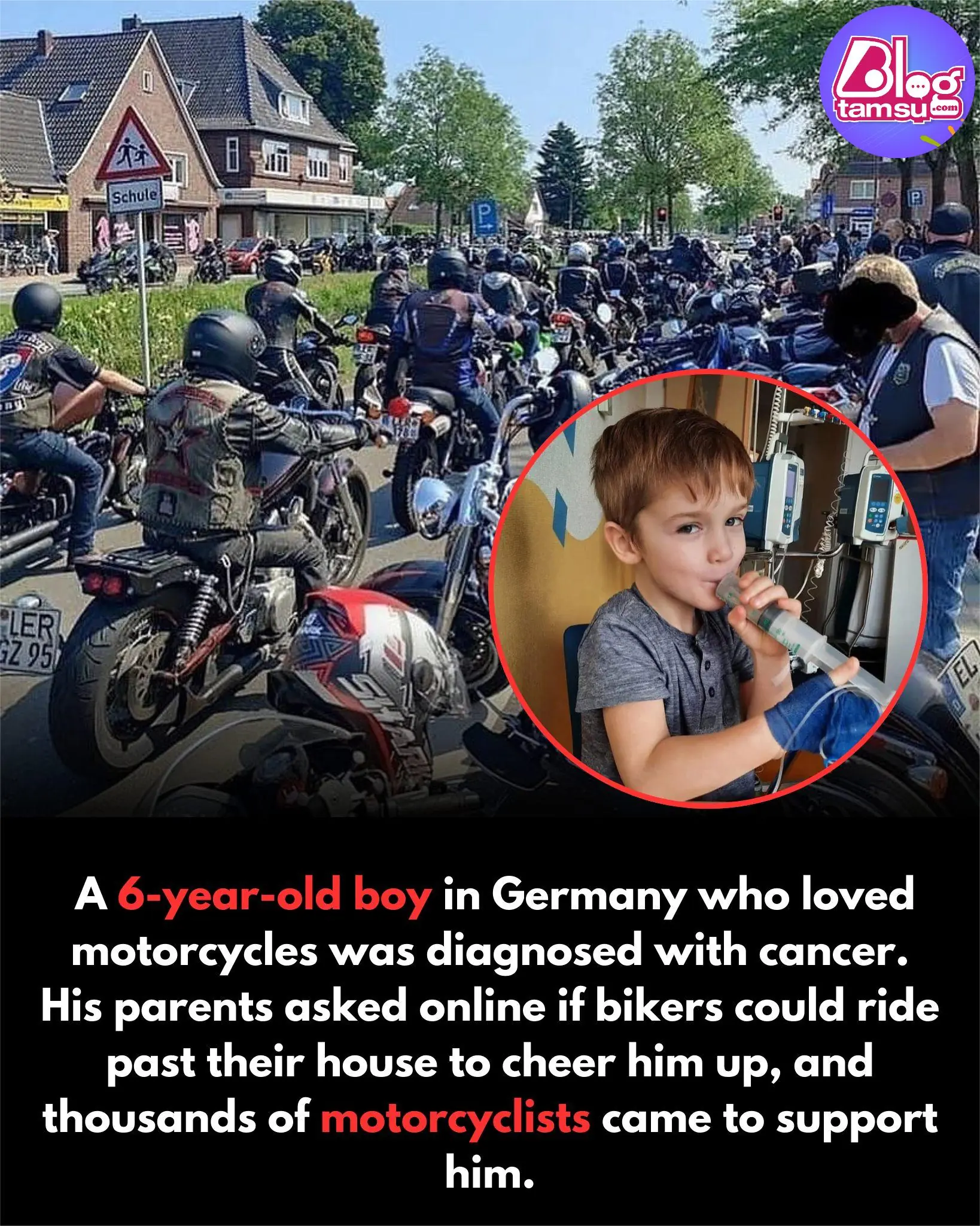 How 15,000 Bikers Rallied in Germany to Fulfill a Dying Boy’s Dream