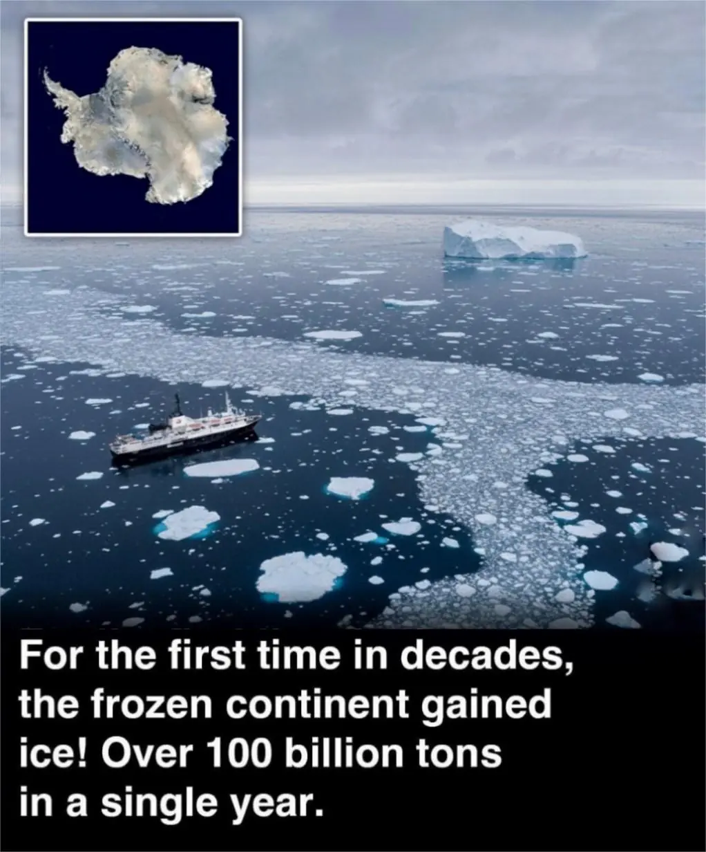 Antarctica Surprises Scientists With 100 Billion Tons of Ice Gain in Just One Year