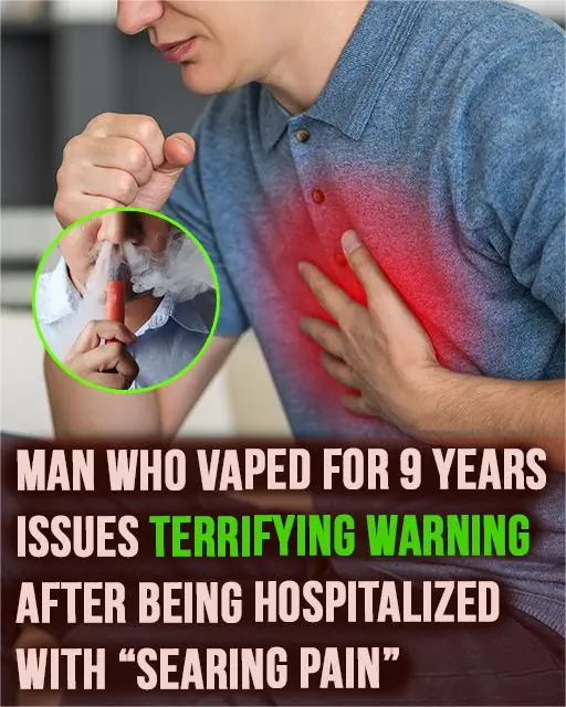 Man who vaped for 9 years issues terrifying warning after being hospitalized with “searing pain”