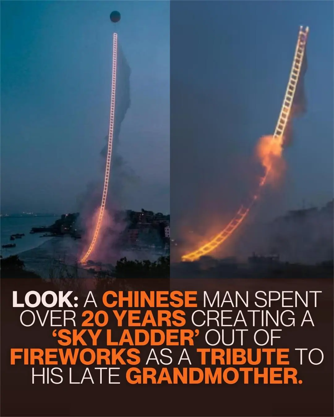 Chinese Artist Cai Guo-Qiang Realizes 21-Year Dream With Dazzling ‘Sky Ladder’