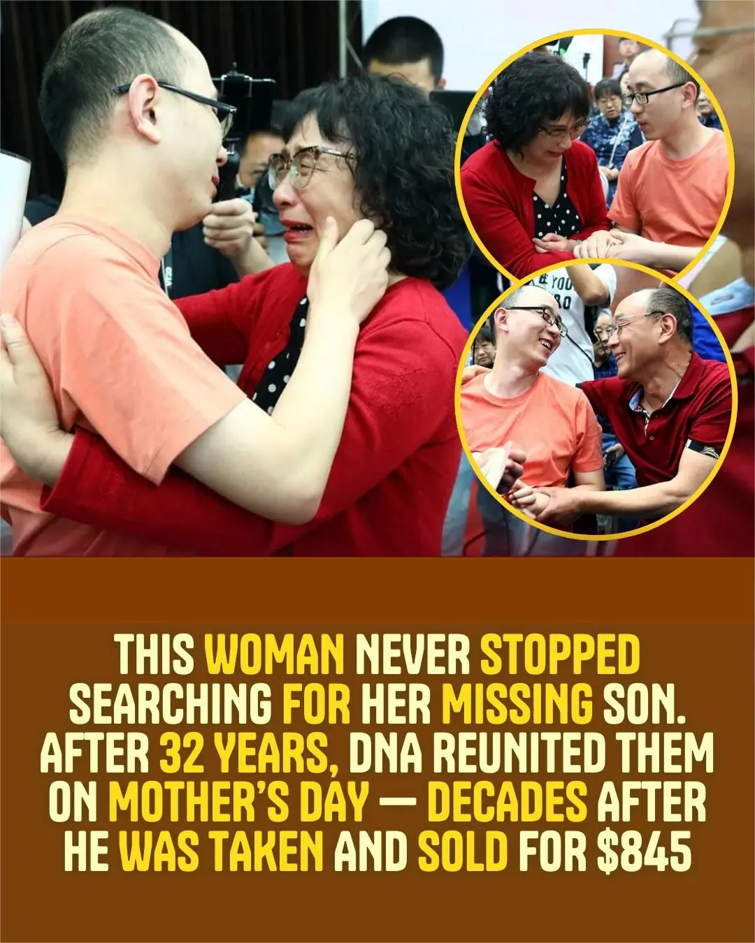 After 32 Years, Chinese Mother Reunites With Son Kidnapped and Sold as a Toddler
