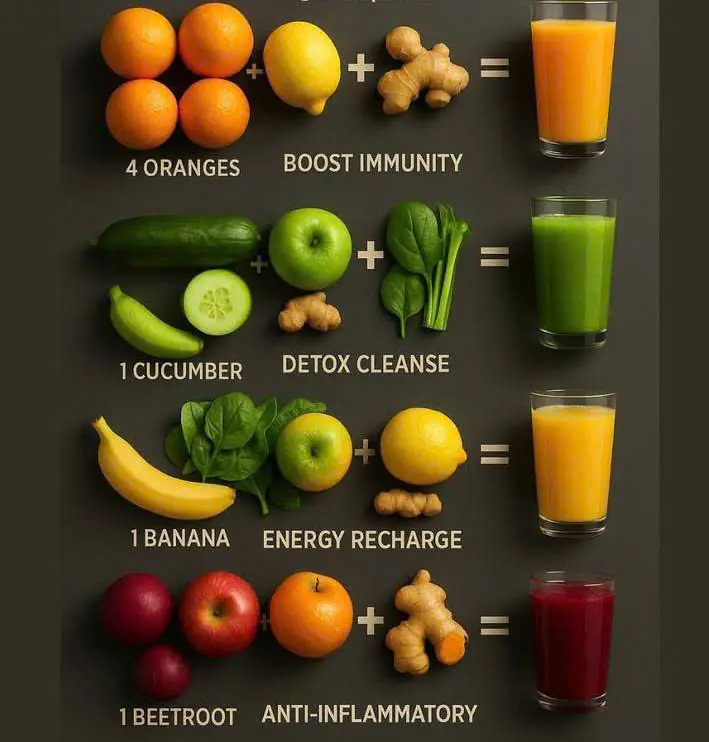 4 Simple Fresh Juice Recipes to Boost Health and Energy