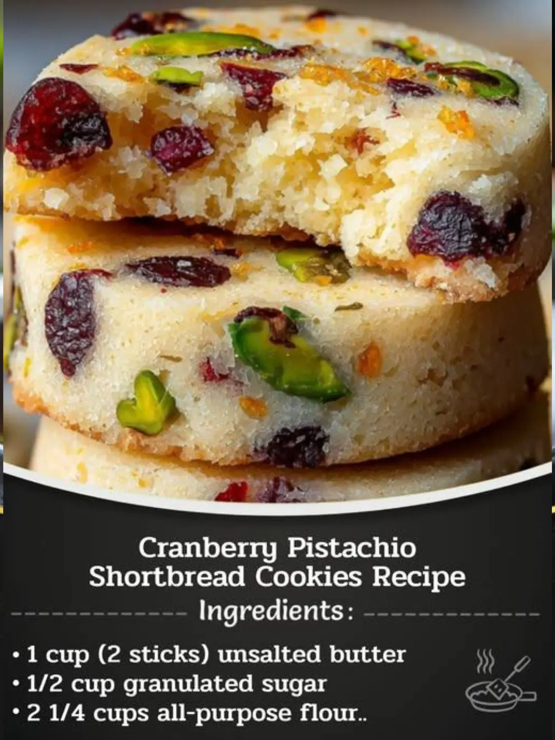 Cranberry Pistachio Shortbread Cookies: The Ultimate Festive, Buttery, & Make-Ahead Treat