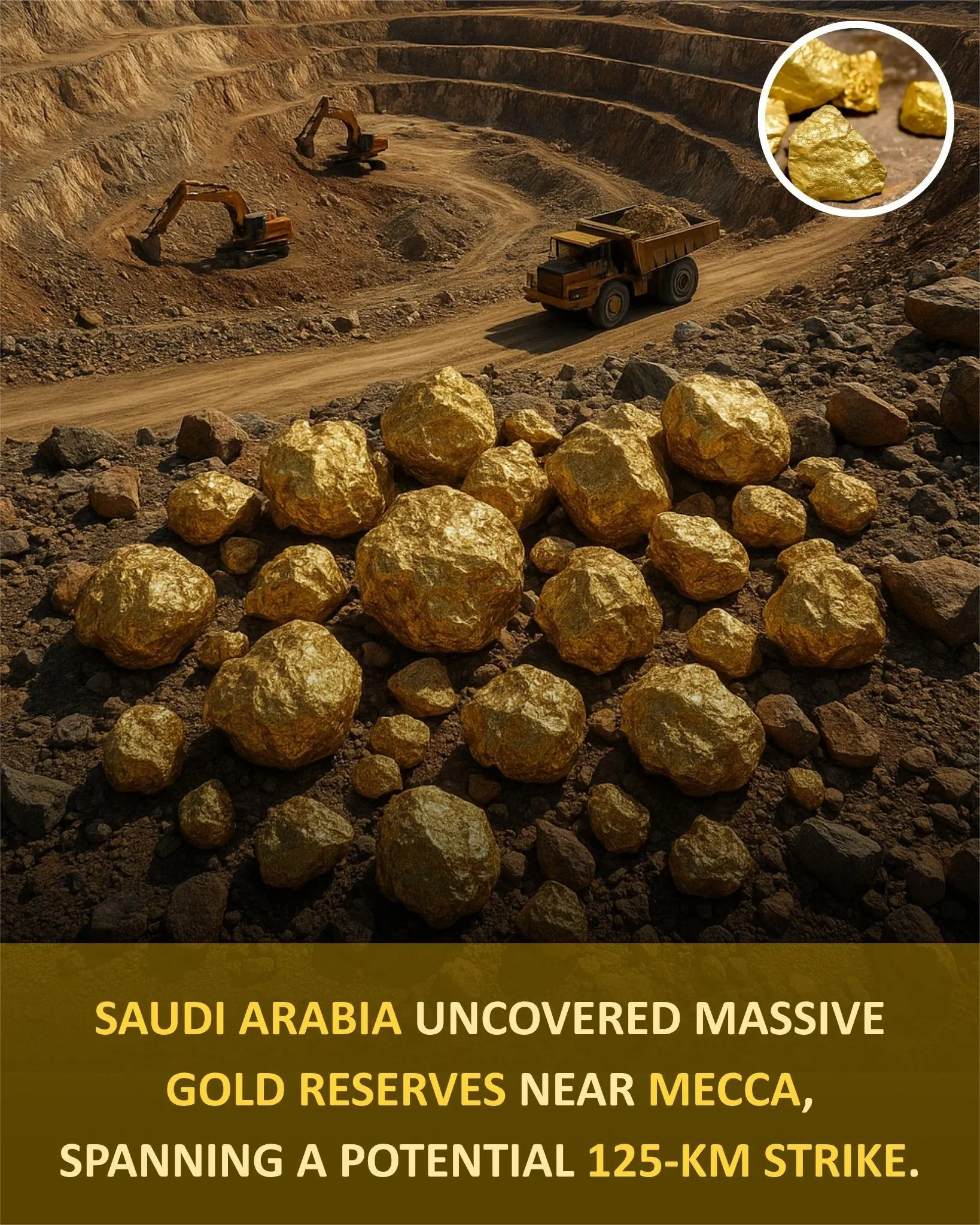 Saudi Arabia Announces Major Gold Discovery Near Mecca, Boosting Mining Ambitions