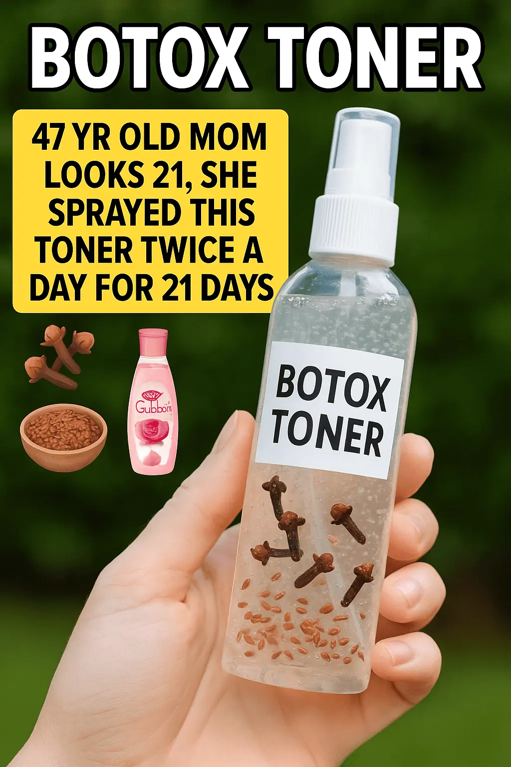 Clove Flaxseed Rose Water Toner: Better Than Botox