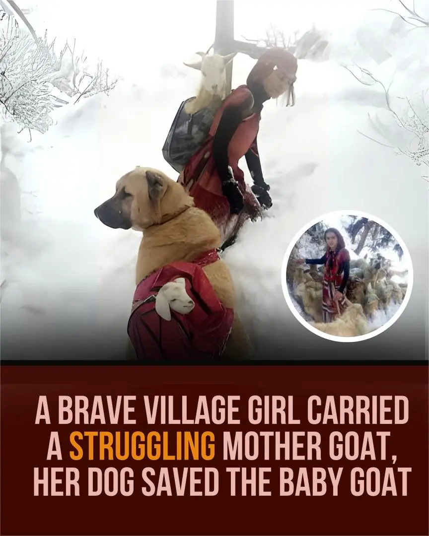 ❄️ Brave 11-Year-Old and Her Loyal Dog Save a Mother Goat and Newborn Kid in the Snow