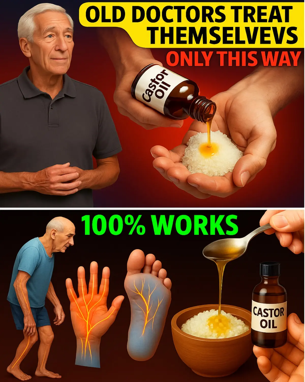 Old Doctors’ Secret: Rub Castor Oil and Epsom Salt Here to Ease 13 Everyday Aches!