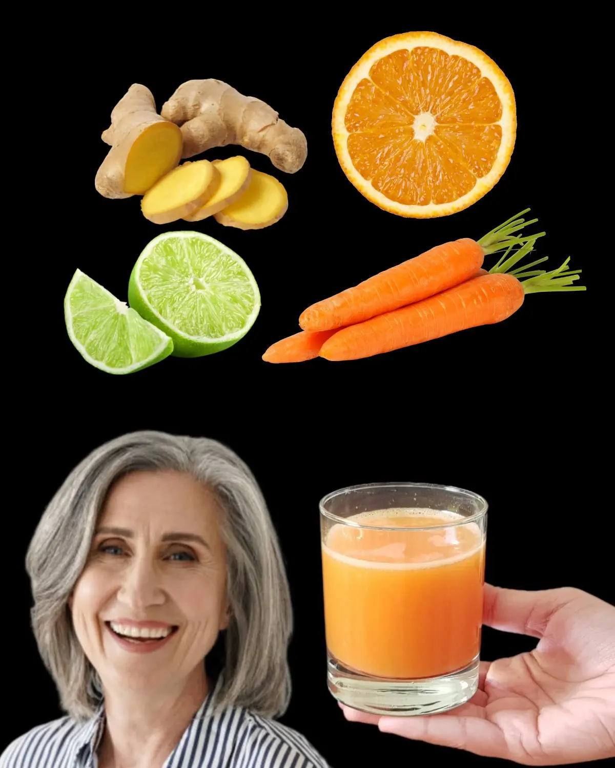 Fresh Carrot, Orange, Ginger, and Lime Juice: A Vision-Boosting Elixir