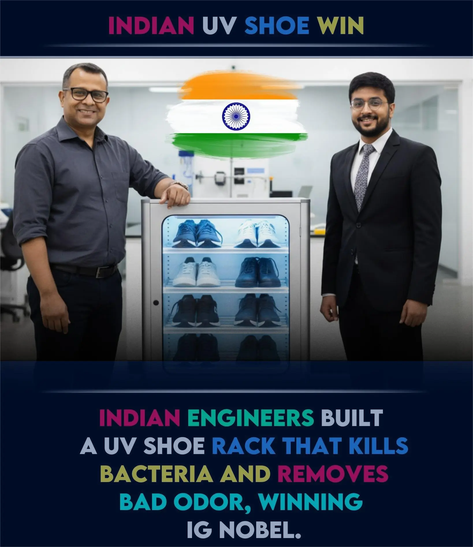 Indian Engineers Win Ig Nobel Prize for UV Shoe Rack That Kills Bacteria and Eliminates Odor