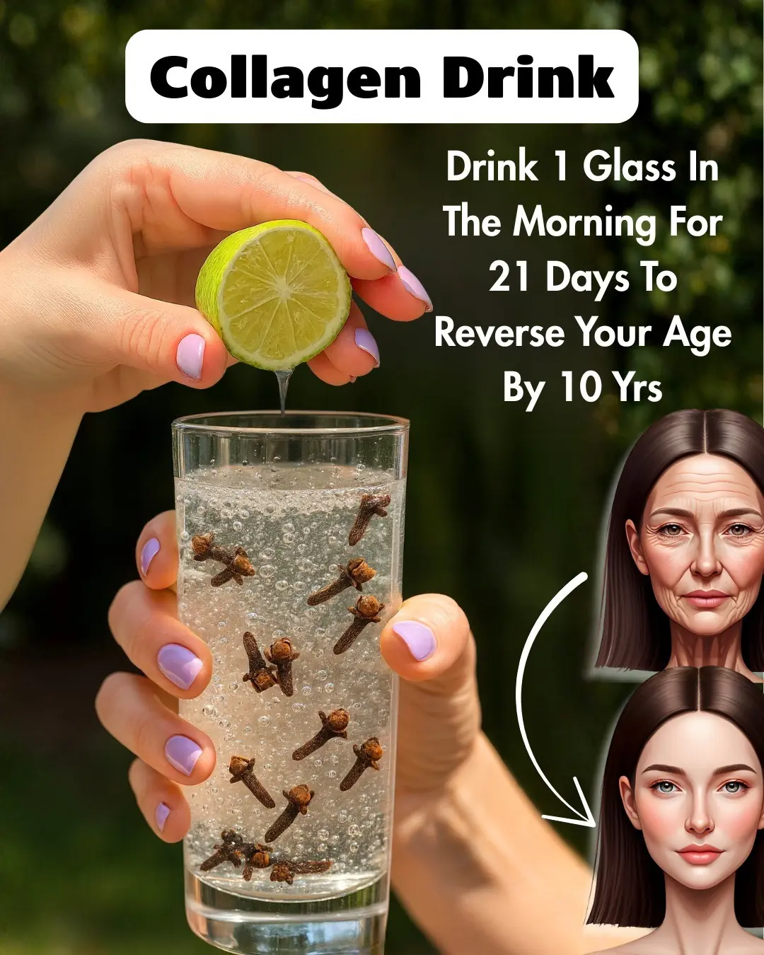 Clove & Lemon Collagen Drink: Wrinkle Free, Glowing Skin